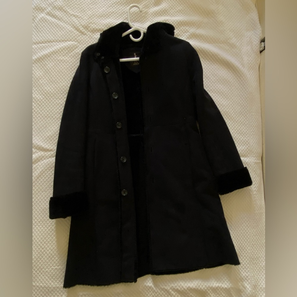 Black Winter Coat Faux Fur